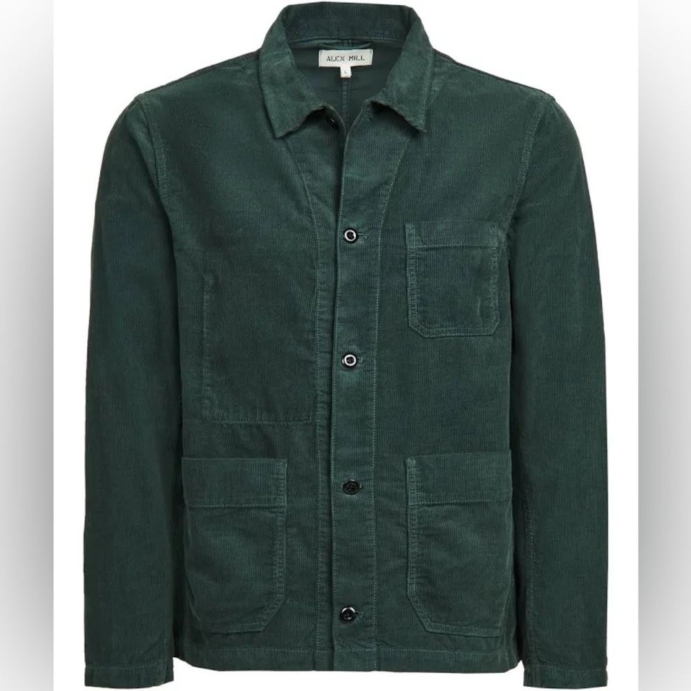 Alex Mill Corduroy Work Jacket in Dark Spruce